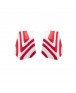 Boucles d'oreilles blanches et rouges  - Marion Godart