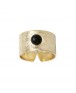 Bague ROMANE Agate Noire- 4 Crosses