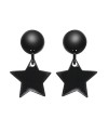 Boucles d'oreilles étoile noire à clip - Marion Godart