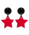 Boucles d'oreilles étoiles rouge à clip - Marion Godart