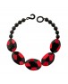 Collier tortue noir et rouge