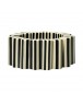 Bracelet elastique à rayures ivoire et noir  - Marion Godart