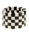 Bracelet damier noir et blanc XL en résine - Marion Godart