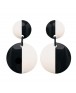 Boucles d'oreilles duo noir et blanc