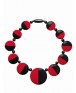 Collier Duo noir et rouge