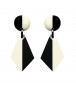 Boucles d'oreilles duo noir et blanche