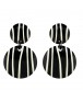 Boucles d'oreilles noir zebré Marion Godart
