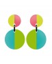 Boucles d'oreilles bicolore